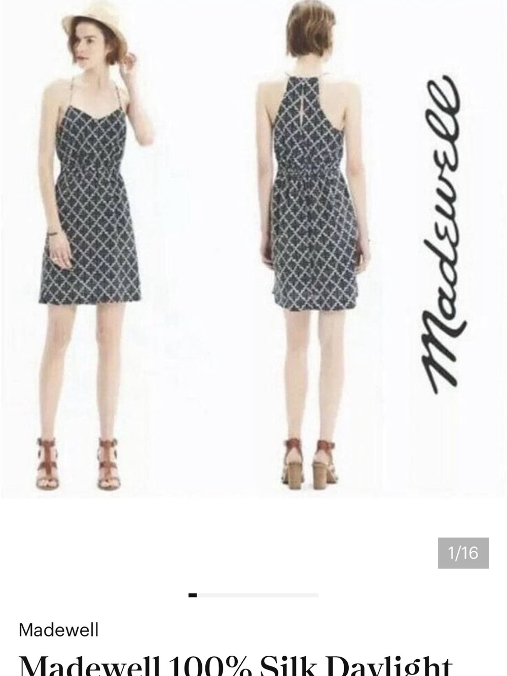 Beautiful Madewell Daylight Dress in the Ikat Bloom print. 100% k